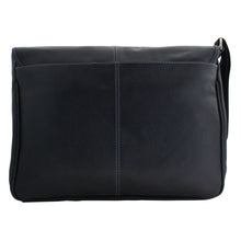 Load image into Gallery viewer, Classico Black Tumbled Leather Messenger Brief
