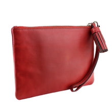 Load image into Gallery viewer, Napa Leather Cosmetic Zippered Pouch
