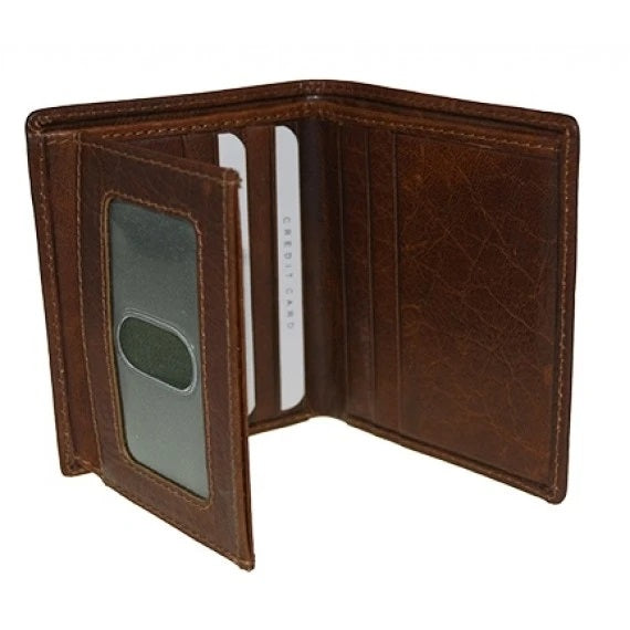 Cheyenne Hand-Stained Leather Bi-Fold Wallet with Extra-Page