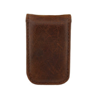 Cheyenne Hand-Stained Water Buffalo Leather Magnetic Money Clip