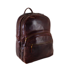 Load image into Gallery viewer, Cheyenne Hand-Stained Water Buffalo 2- Section Backpack w/USB Connectivity
