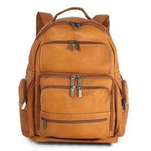 Load image into Gallery viewer, DayTrekr Leather Laptop Organizer Backpack

