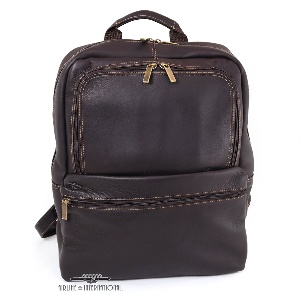DayTrekr Leather Slim Backpack | Airline International – Airline Intl