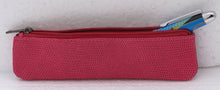 Load image into Gallery viewer, Hot Pink Lizard Embossed Leather Single Pen Case
