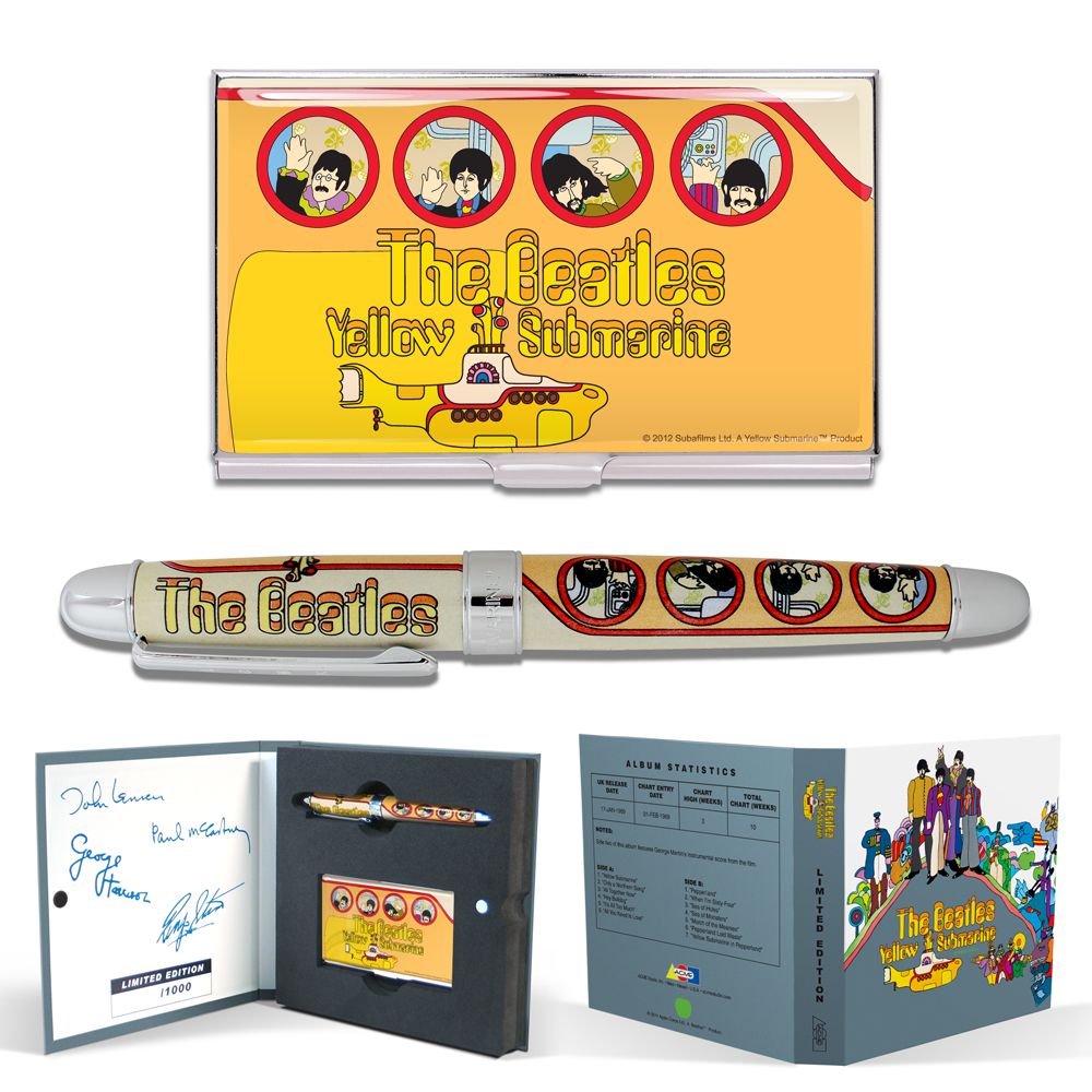 ACME Beatles Yellow Submarine Rollerball Pen and Card Case Limited Edition Set