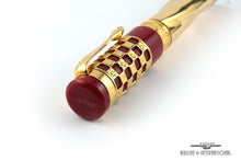Load image into Gallery viewer, Angled view of the pen&#39;s cap. The engraved edition number reads 14 of 100
