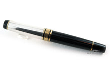 Load image into Gallery viewer, Aurora Optima Sterling Silver &amp; Black Resin Rollerball Pen
