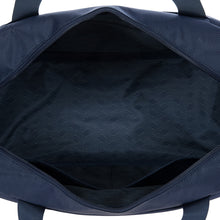 Load image into Gallery viewer, Interior view of the 18 inch navy blue duffle bag. 
