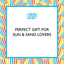 Load image into Gallery viewer, Beach Trivia graphic with text: Perfect gift for sun and sand lovers.
