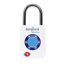 Load image into Gallery viewer, Front view of the white Benji Lock. 
