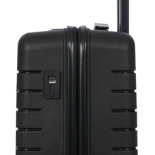 Load image into Gallery viewer, Close up to the side of the suitcase featuring the USB ports. A Type-C and a Type-A slots are available. (Power supply not included.)
