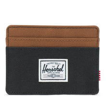 Load image into Gallery viewer, Herschel Supply Co. Charlie RFID Card Wallet - Black/Saddle

