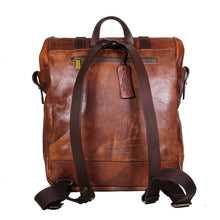 Load image into Gallery viewer, ITALIAN LEATHER ROLL-TOP BACKPACK
