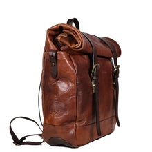 Load image into Gallery viewer, ITALIAN LEATHER ROLL-TOP BACKPACK
