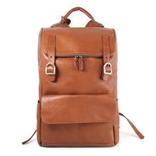 Load image into Gallery viewer, Colombian Leather Laptop Rucksack Front View
