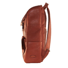 Load image into Gallery viewer, Colombian Leather Laptop Rucksack Side View
