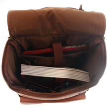 Load image into Gallery viewer, Colombian Leather Laptop Rucksack Inside View (Contents not included)
