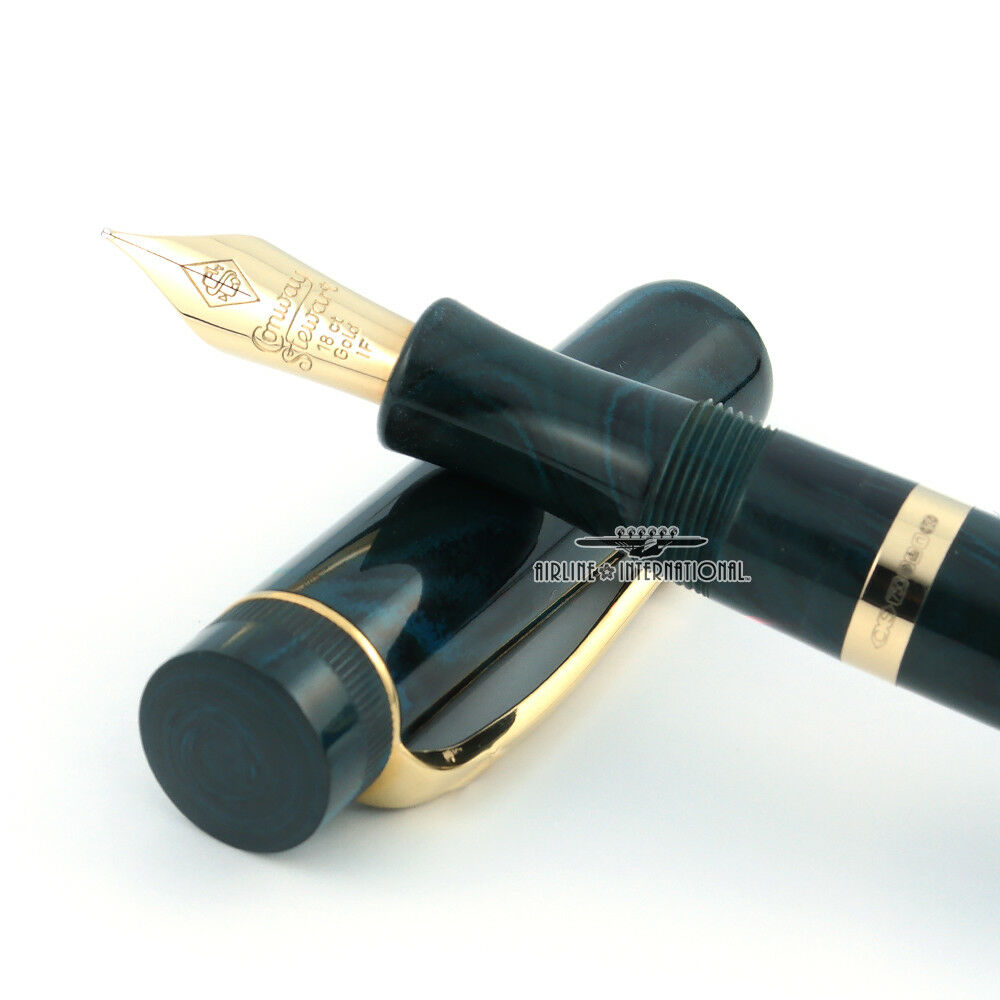筆記具 CONWAY STEWART Marlborough Vintage Conway Stewart Marlborough Vintage Black Ebonite Gold Pen