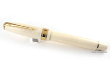 Load image into Gallery viewer, Conway Stewart 100 Series Cream Casein W/Gold Trim Fountain Pen - Fine Nib
