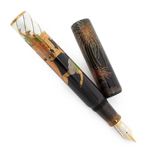 Load image into Gallery viewer, Danitrio GK-1013 Genkai &quot;Fireworks (Summer of Four Seasons)&quot; Limited Edition Fountain Pen Uncapped
