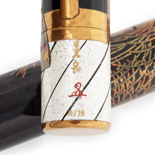 Load image into Gallery viewer, Danitrio GK-1013 Genkai &quot;Fireworks (Summer of Four Seasons)&quot; Limited Edition Fountain Pen Rankaku, Signature and Edition Number Close Up
