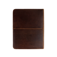Load image into Gallery viewer, DayTrekr Distressed Leather Zip Letter Pad - Back
