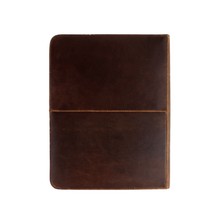 Load image into Gallery viewer, DayTrekr Distressed Leather Zip Letter Pad - Brown

Image of Back Panel View

Dimensions:  13.75 x 10.5 x 1"
