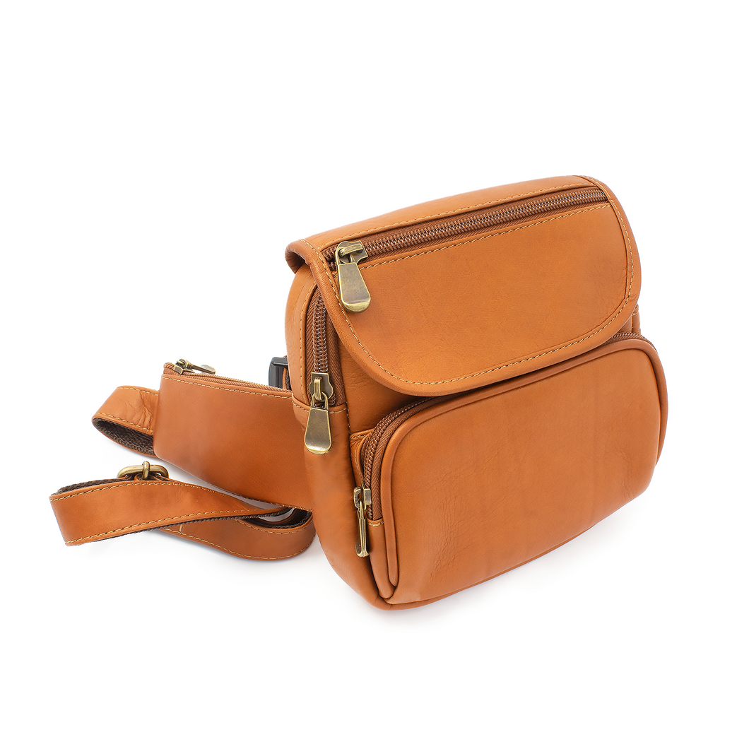 DayTrekr Leather Hip Pack in Tan