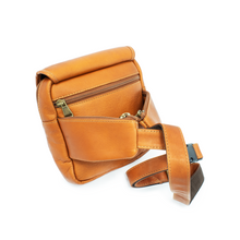 Load image into Gallery viewer, DayTrekr Leather Hip Pack in Tan (Back)
