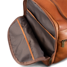 Load image into Gallery viewer, DayTrekr Leather Deluxe Duffel - Side Pocket Organizers
