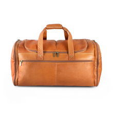 Load image into Gallery viewer, DayTrekr Leather Deluxe Duffel - Front
