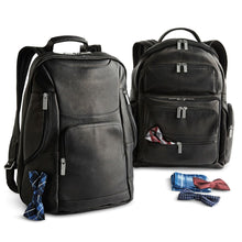 Load image into Gallery viewer, DayTrekr Leather Multi-Pocket Slim Backpack
