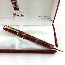 Load image into Gallery viewer, Front view of the red mechanical pencil arranged inside the presentation box.
