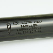 Load image into Gallery viewer, Delta Limited Edition Celluloid Papilon Emerald Green Fountain Pen - #11/100 (M Nib)
