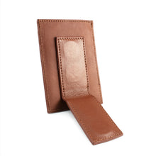 Load image into Gallery viewer, Angled back panel view, featuring the magnetic money clip detached. 
