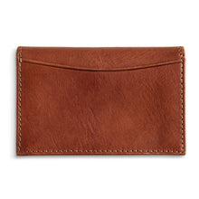 Load image into Gallery viewer, Back view of the tan leather card case.
