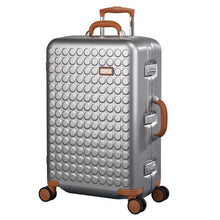 Load image into Gallery viewer, Angled front view of the suitcase. 
