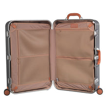 Load image into Gallery viewer, Interior view of the suitcase. It features two panel dividers with zipper-closing pockets. 
