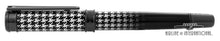 Load image into Gallery viewer, Side view of the rollerball pen with Houndstooth pattern. The bottom of the pen has a fading black gradient.
