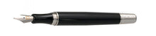 Load image into Gallery viewer, Side view of the black fountain pen without the cap. 
