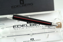 Load image into Gallery viewer, Edelberg Sloop EB-1001 - Black Resin w/ Red Racing Stripe Rollerball Pen - Floor Model
