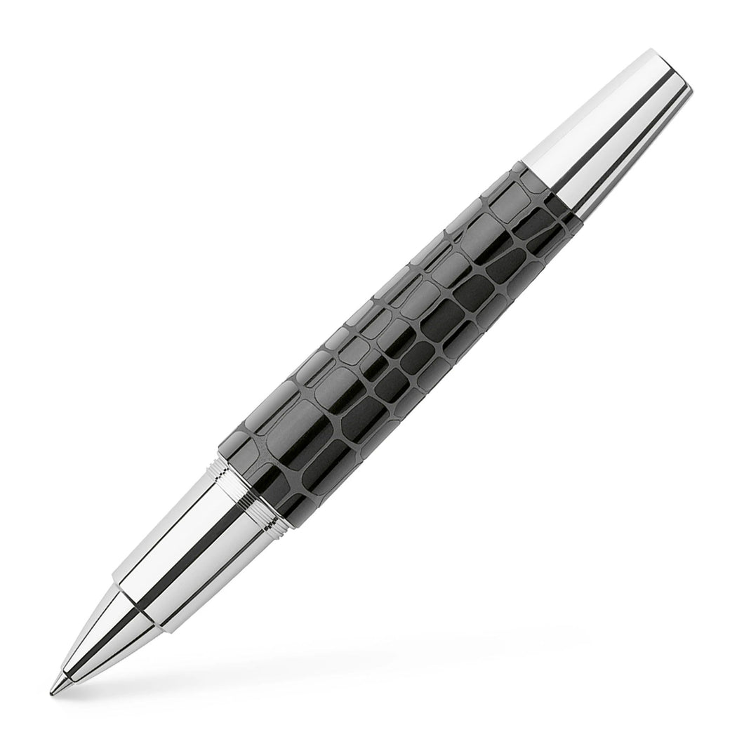 Faber-Castelll E-Motion Rollerball Pen in Croco Black
