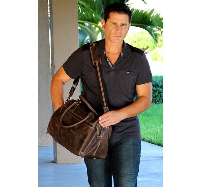 GTM CCW Leather Concealed Carry Duffel