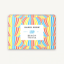 Load image into Gallery viewer, Front view of the Beach Trivia box.
