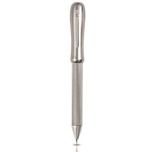 Load image into Gallery viewer, Front view of the Polished Chrome Lima pen and pencil on a white backgorund. 
