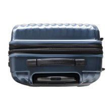 Load image into Gallery viewer, Olympia Matrix Polycarbonate Medium Expandable Spinner Luggage - Navy
