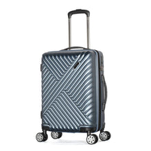 Load image into Gallery viewer, Olympia Matrix Polycarbonate 21&quot; Exp Carry-On Spinner Luggage - Navy
