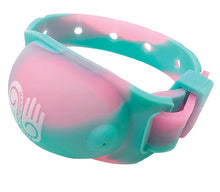 Load image into Gallery viewer, Angled view of the Cotton Candy, Pink and turquoise Handiguru.
