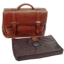 Load image into Gallery viewer, Front view of the briefcase with the paded laptop compartment removed. 
