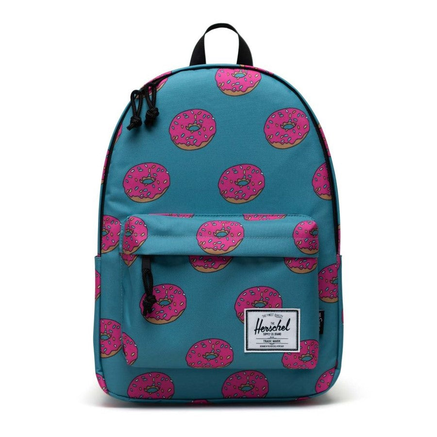 Herschel Supply Classic Backpack XL - Homer Simpson - Blue Backpack with Donut Patern - Front